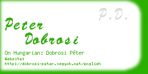 peter dobrosi business card